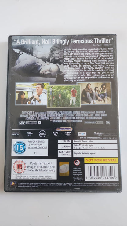 The Happening – DVD – M. Night Shyamalan, Mark Wahlberg – Édition anglaise