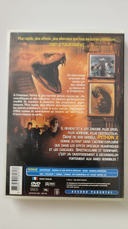 Python 2 – Le Parfait Prédateur – DVD | Film Horreur / Action | Version Française