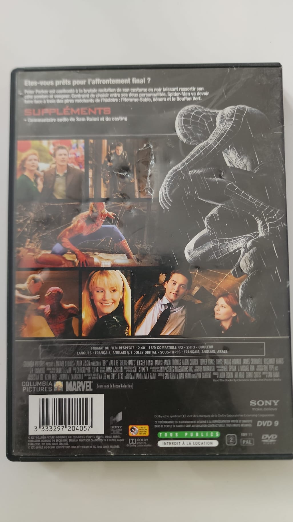 Spider-Man 3 – DVD | Columbia Pictures • Marvel | Tobey Maguire