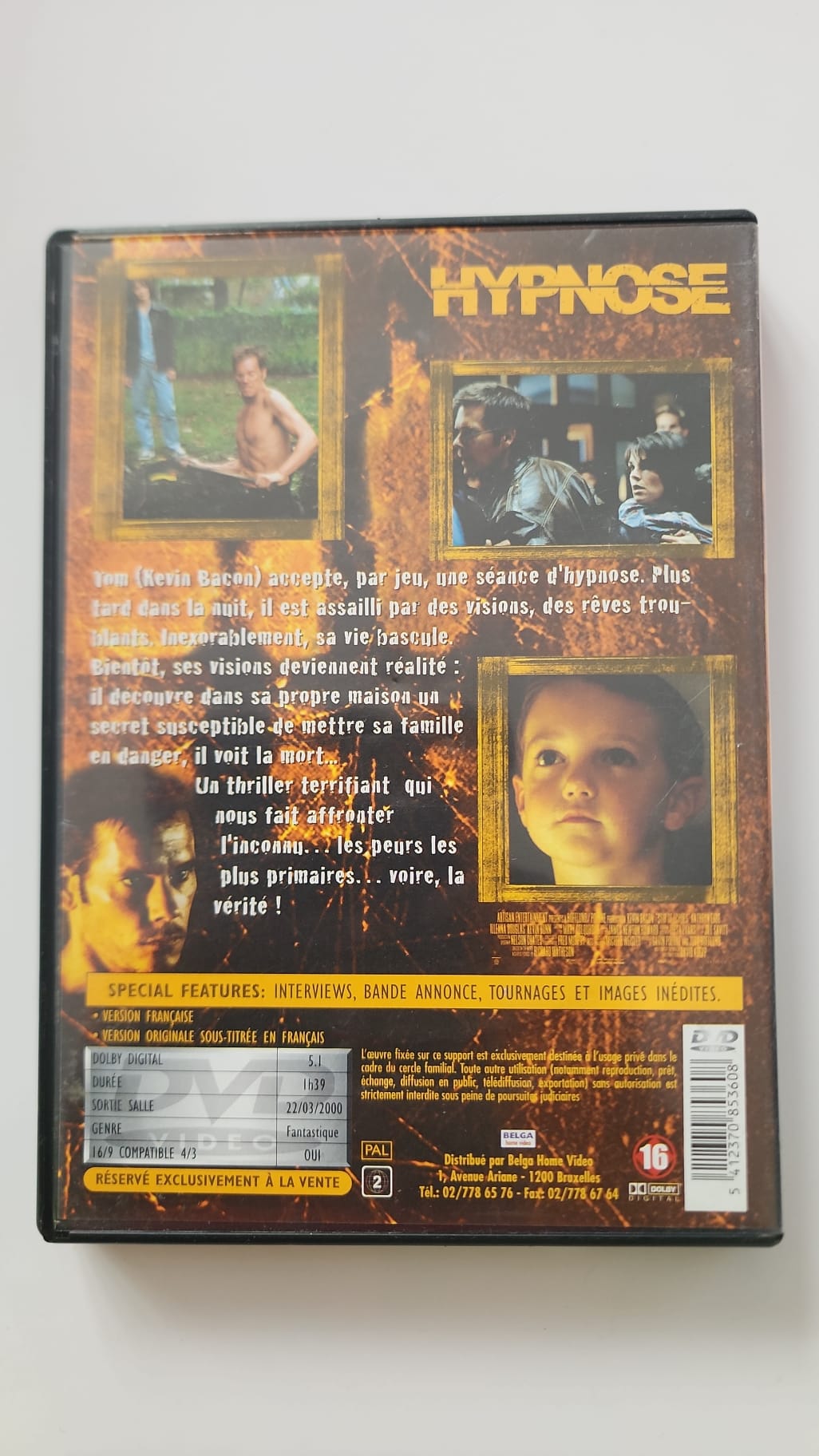 Hypnose – Stir of Echoes – DVD | Kevin Bacon | Belga Home Video | Zone 2 PAL