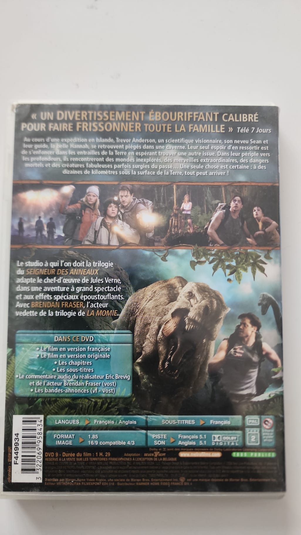 Voyage au Centre de la Terre – DVD | Brendan Fraser | Metropolitan Filmexport • Walden Media