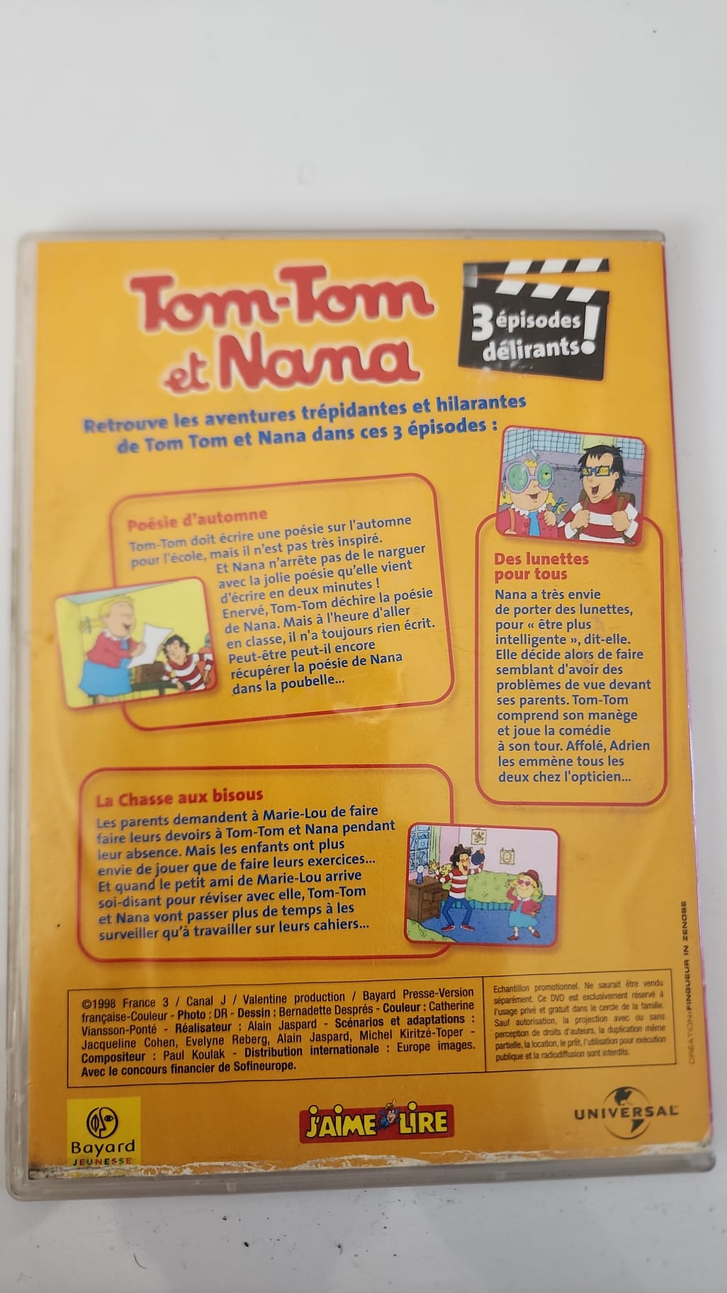 Tom-Tom et Nana, jaquette arrière du DVD