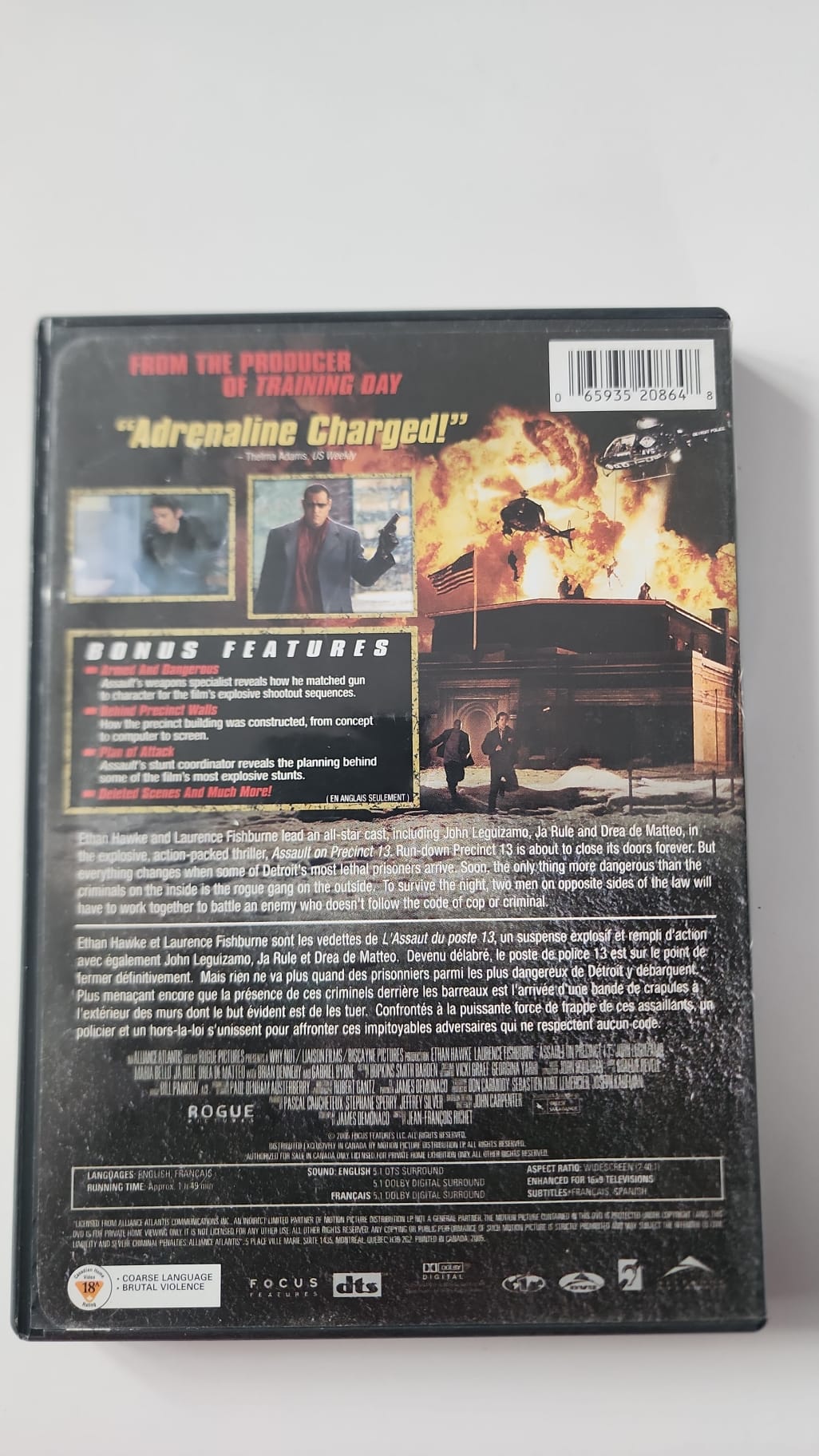 Assault on Precinct 13 – DVD édition américaine