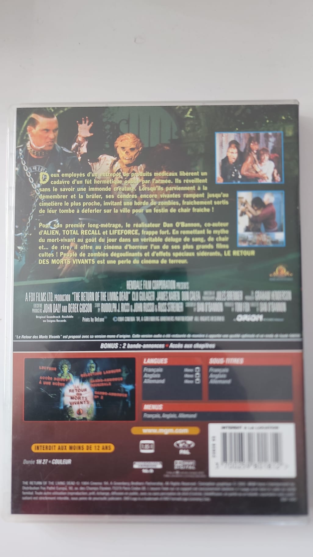 Le Retour des morts vivants – DVD MGM Home Entertainment