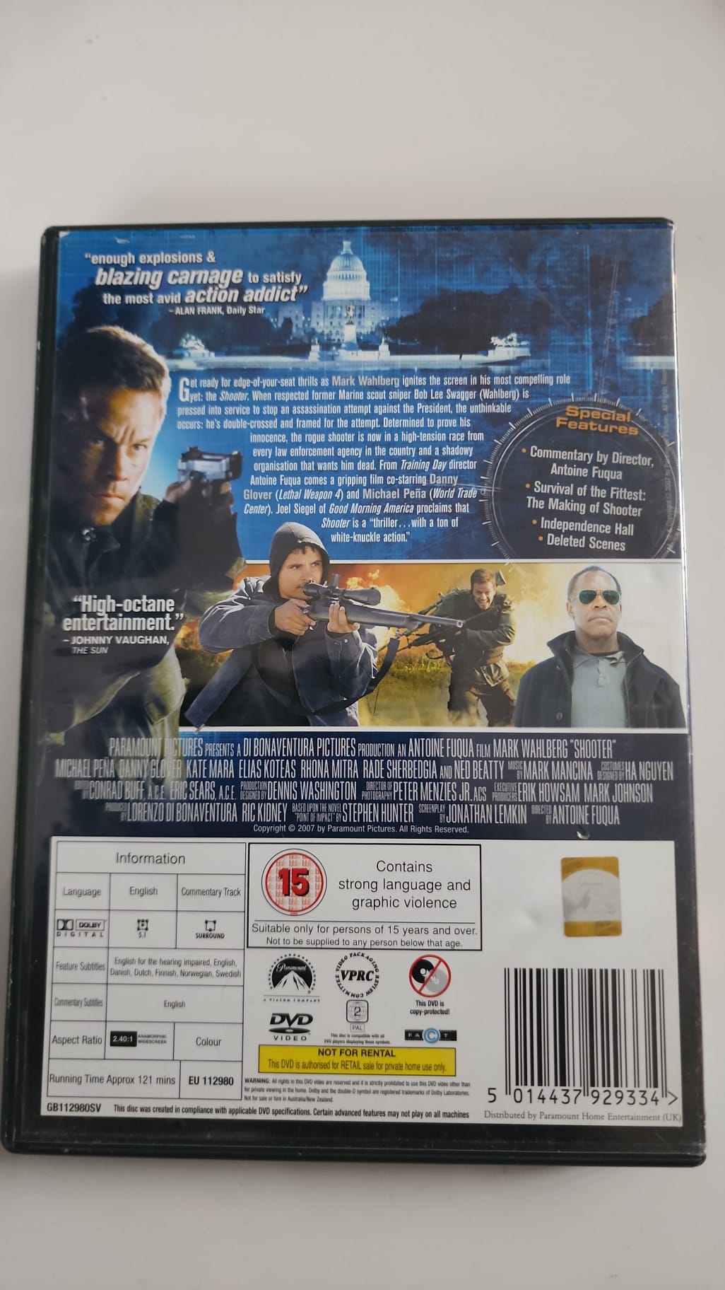 Shooter – DVD – Mark Wahlberg – Édition UK Paramount