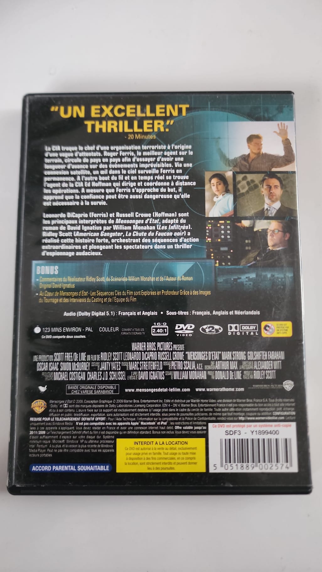Mensonges d’État – DVD Warner Home Video