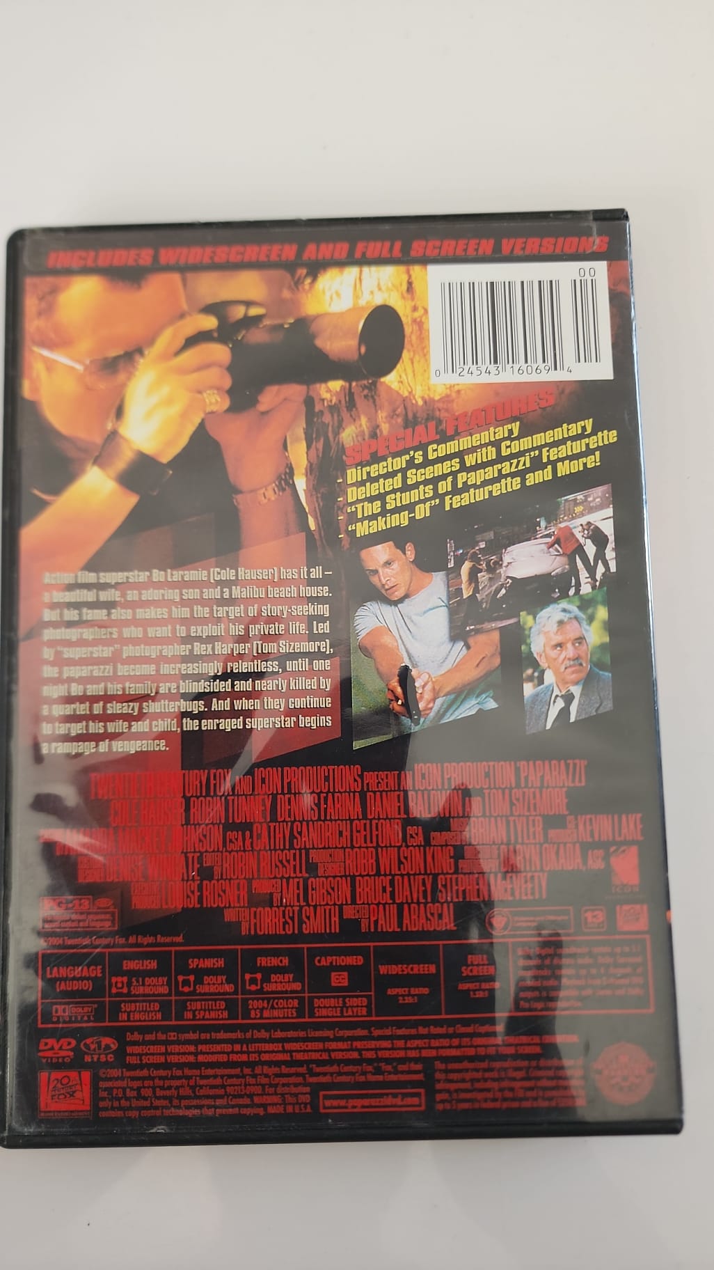 Paparazzi – DVD Fox – Édition américaine