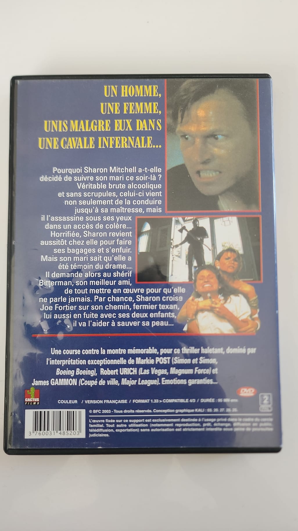 Course contre la mort – DVD Cactus Films – Robert Urich et Markie Post