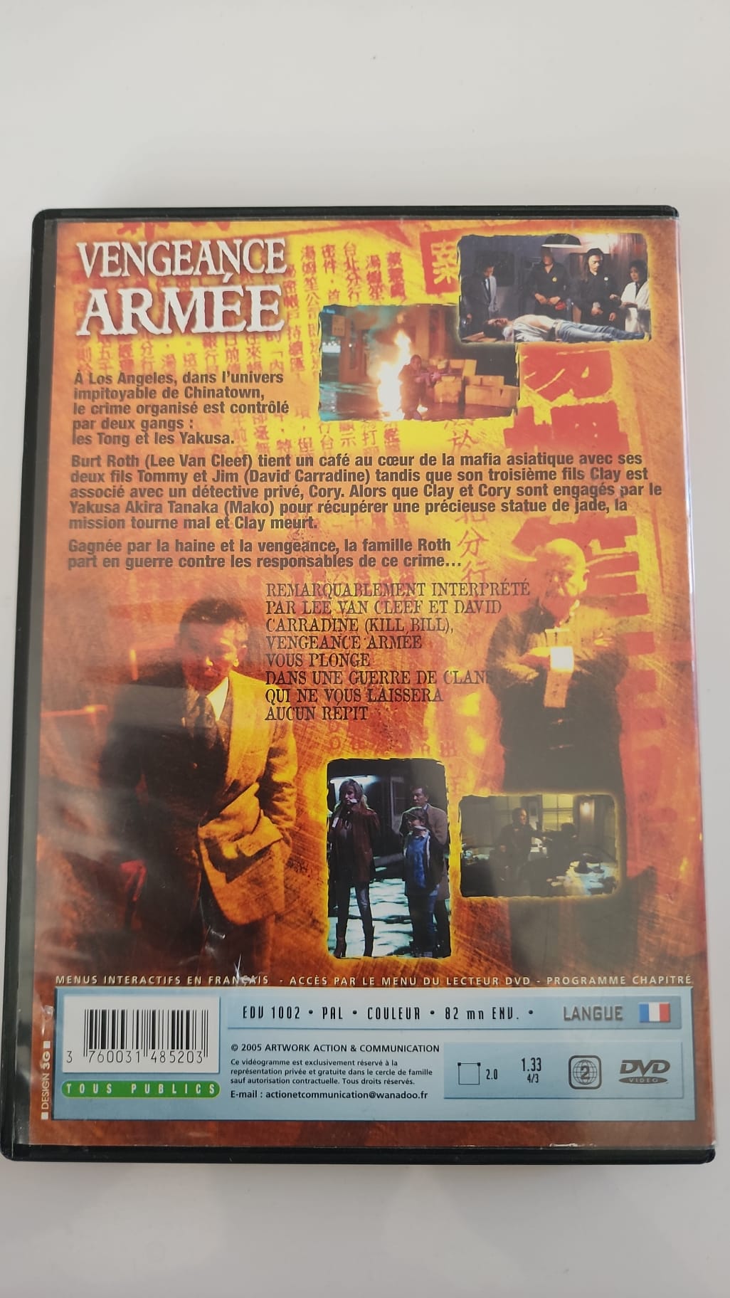 Vengeance armée – DVD Action & Communication – Lee Van Cleef et David Carradine