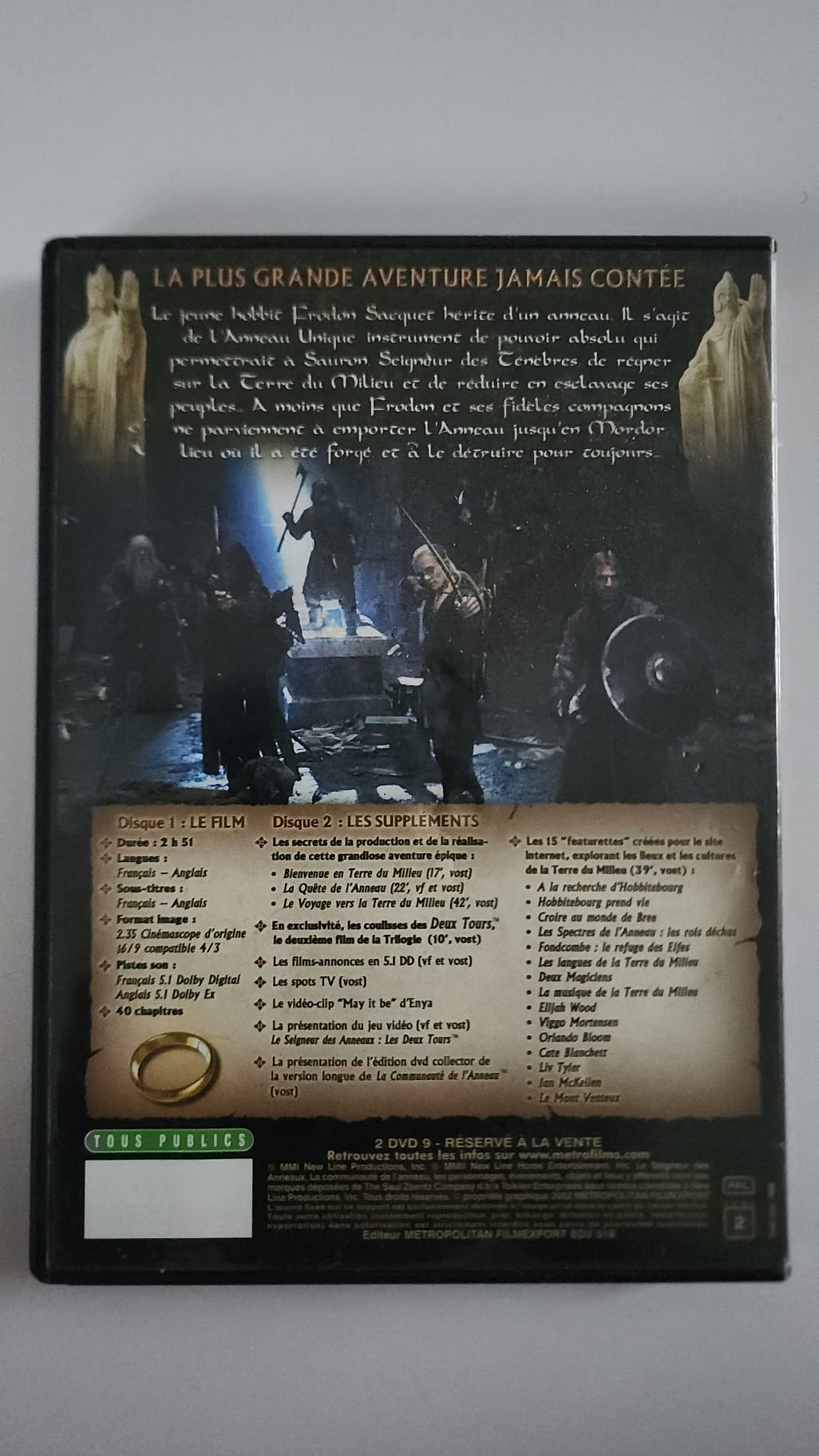 Le Seigneur des Anneaux : La Communauté de l’Anneau – Édition Prestige 2 DVD