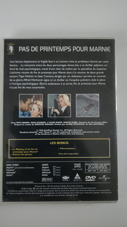 Pas de printemps pour Marnie – DVD Universal – Collection Alfred Hitchcock
