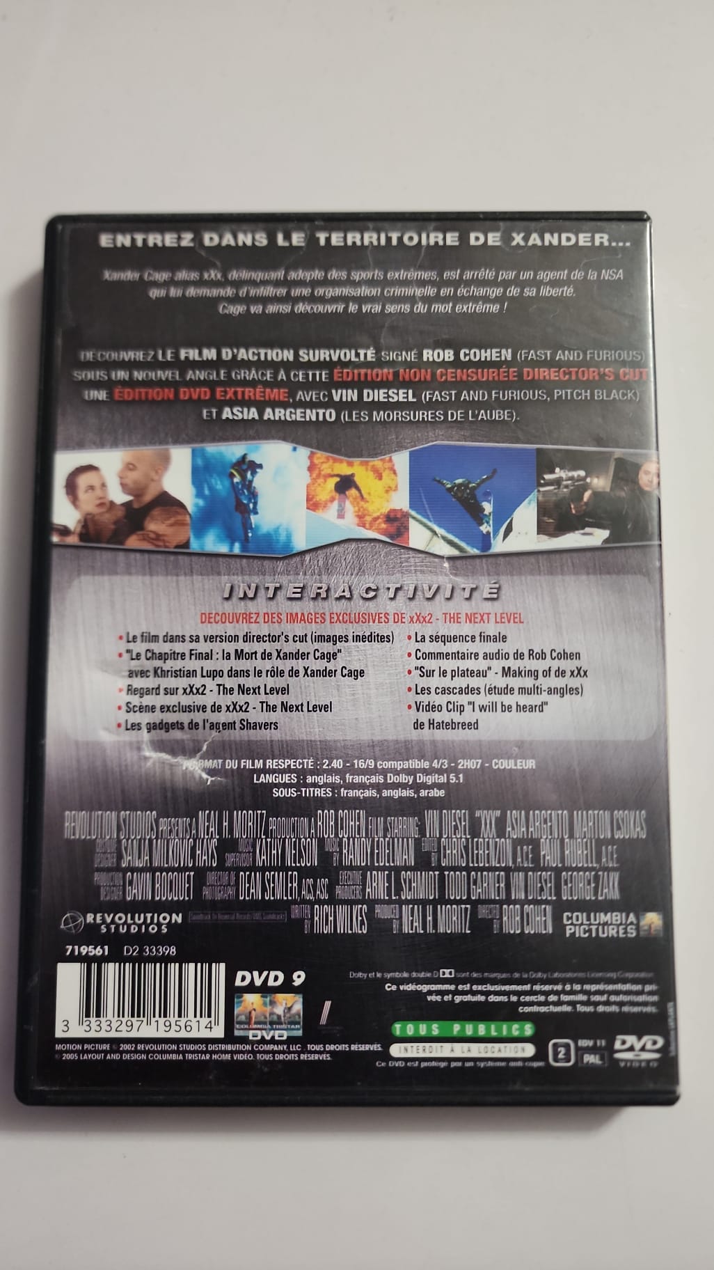 xXx Director’s Cut DVD verso