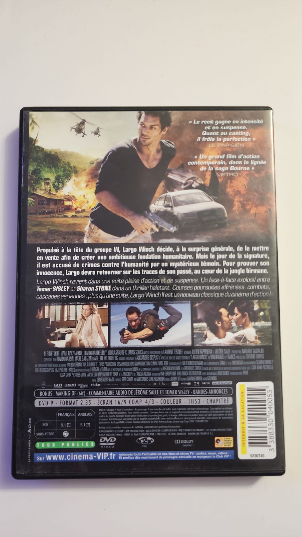 Largo Winch II DVD verso