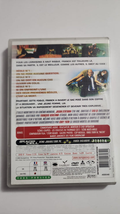 Jaquette arrière du DVD Le Transporteur EuropaCorp