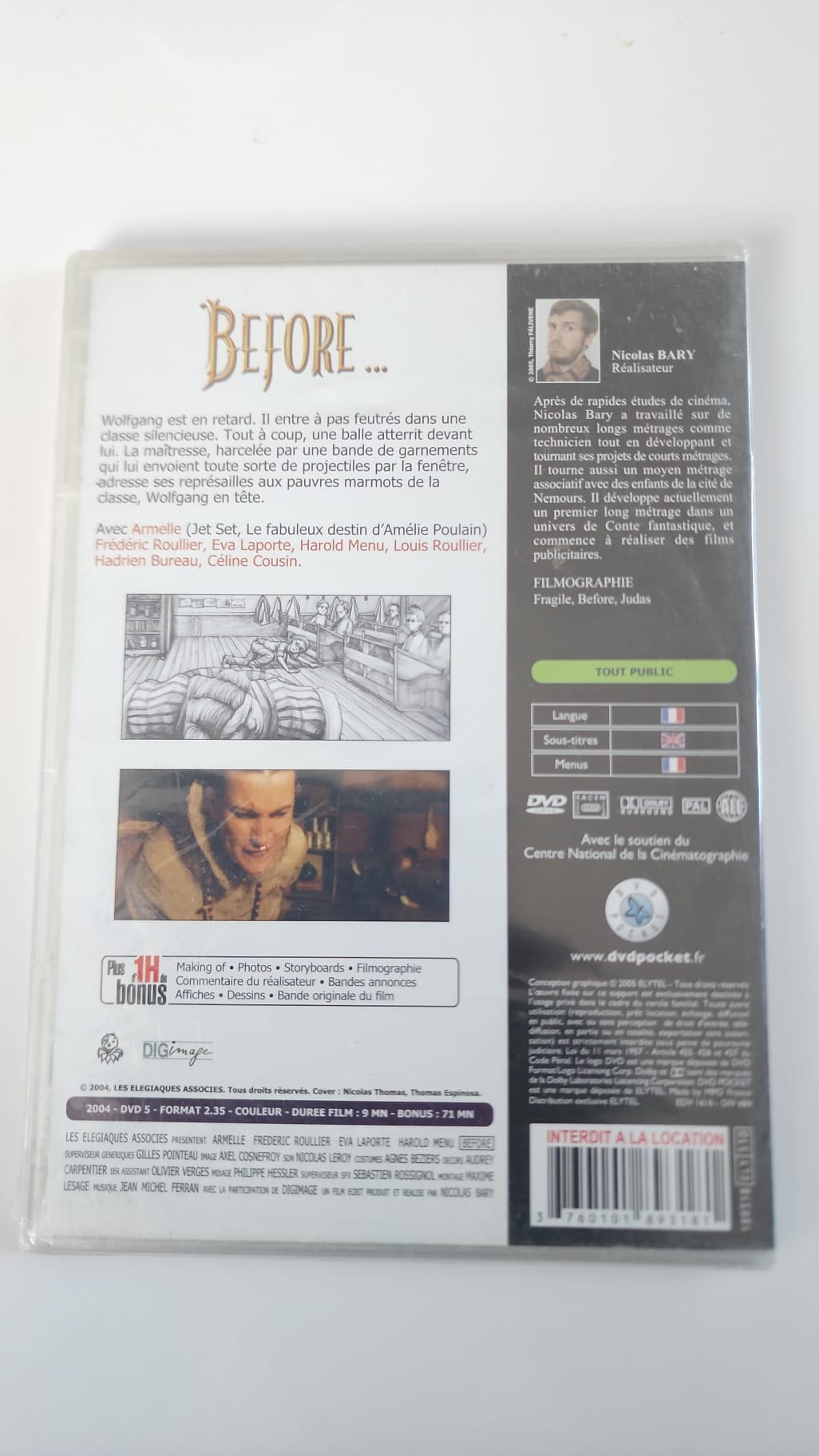 Before… – DVD Pocket Collection – Nicolas Bary – Nuevo