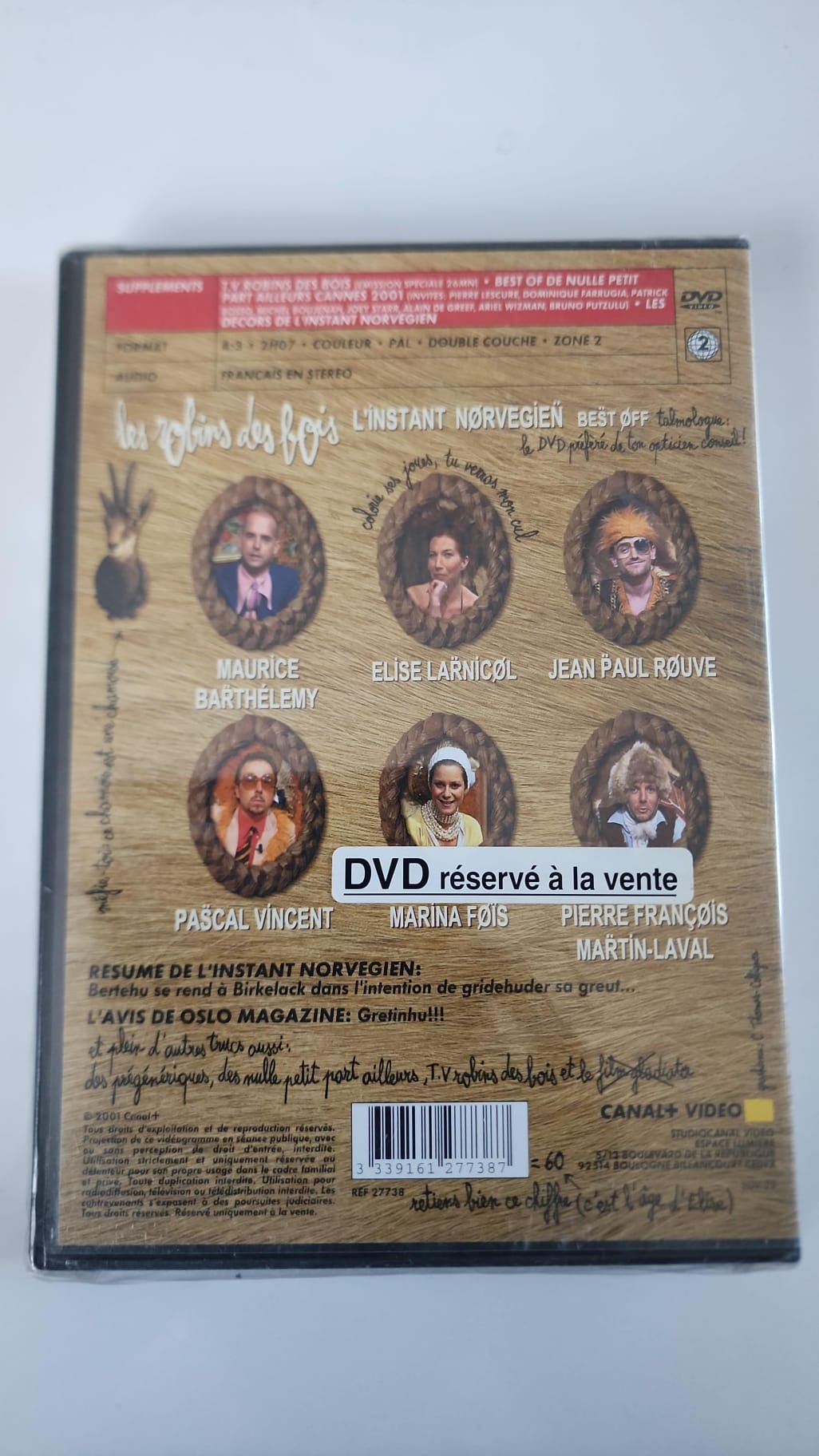 Les Robins des Bois L’Instant norvégien DVD, jaquette arrière