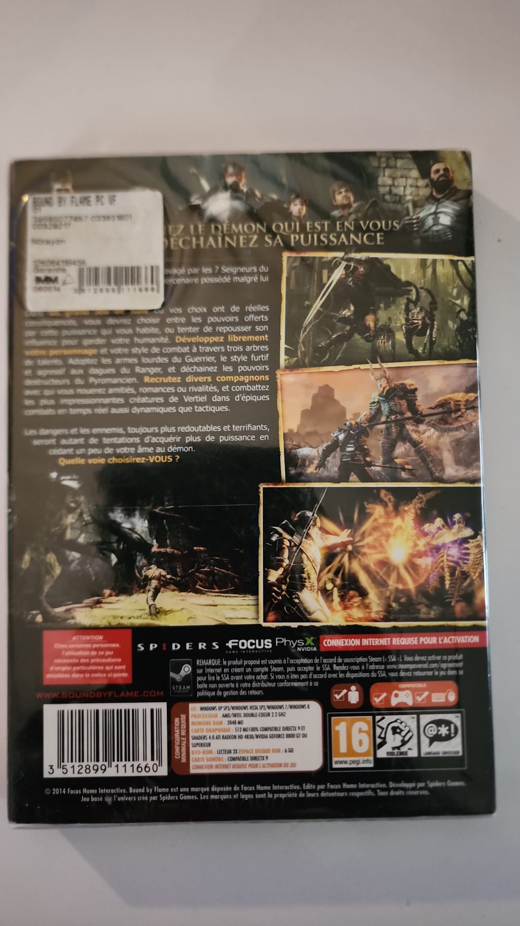 Bound by Flame – Jeu PC DVD-ROM neuf sous blister – PEGI 16