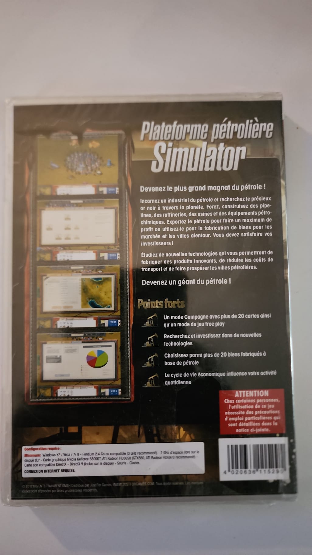Plateforme pétrolière Simulator – PC DVD-ROM neuf – Just For Simulation