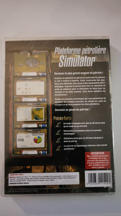Plateforme pétrolière Simulator – PC DVD-ROM neuf – Just For Simulation