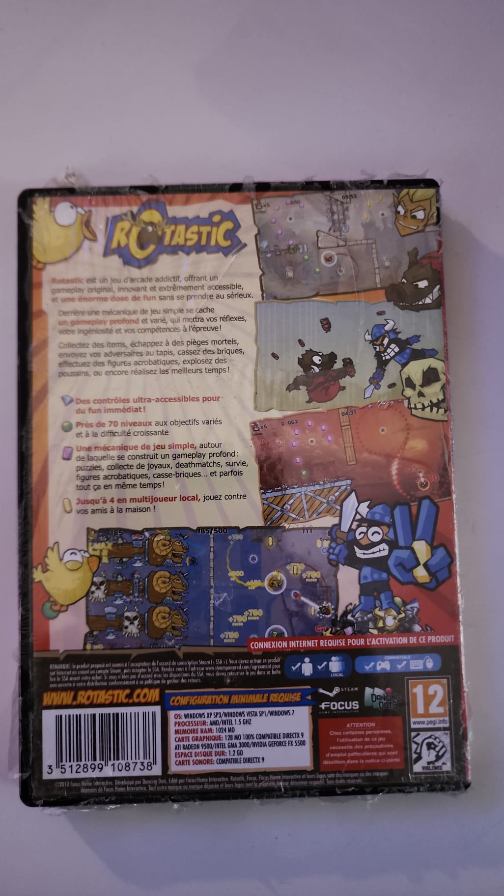 Rotastic PC, dos de la jaquette Focus Home Interactive