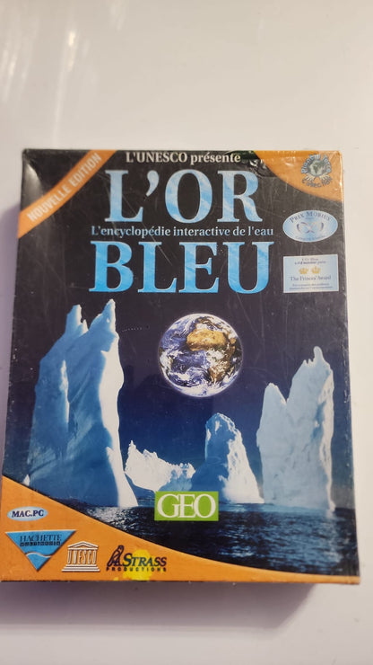 Face avant du coffret L’Or bleu, encyclopédie interactive de l’eau Mac PC