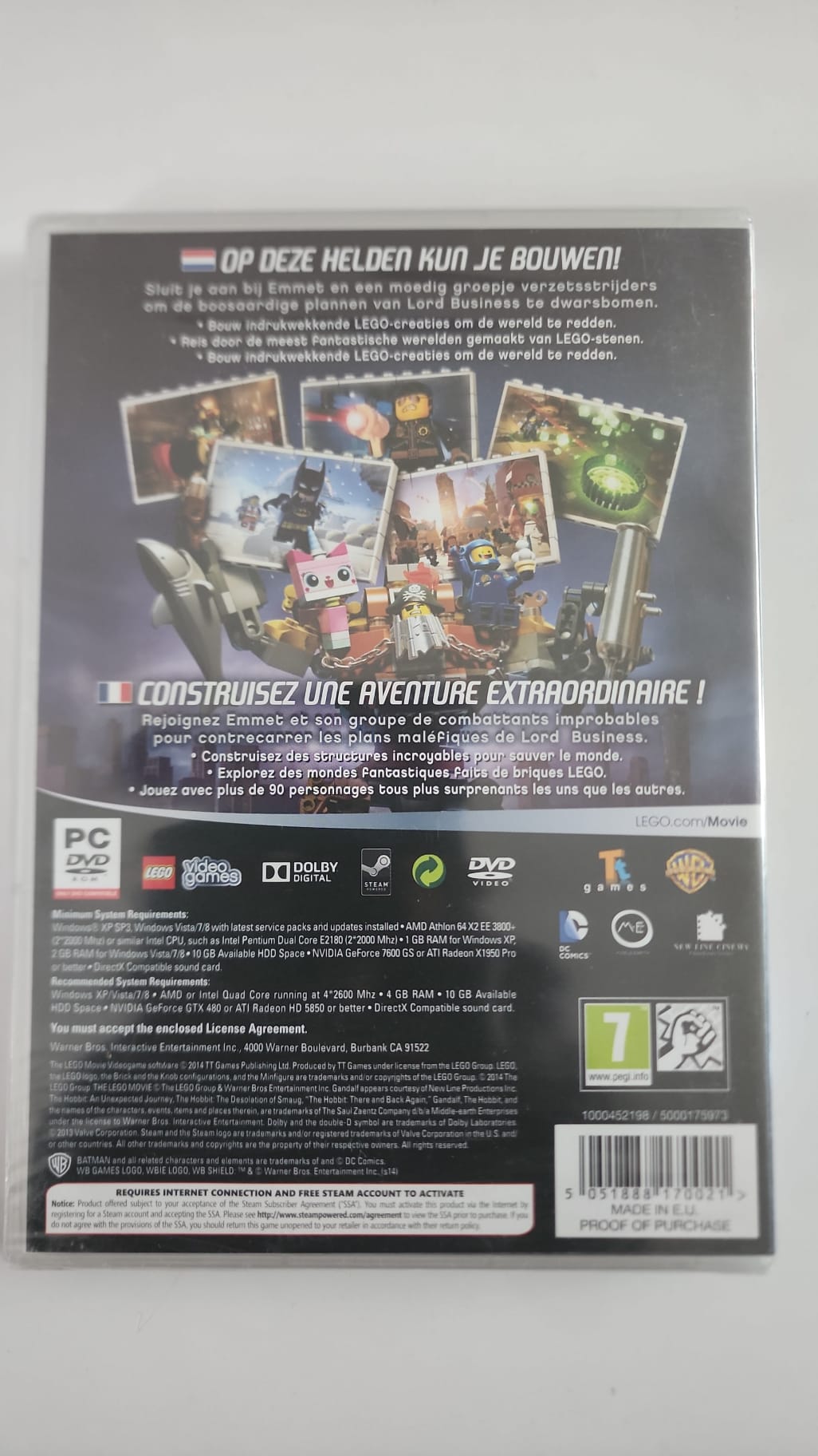 The LEGO Movie Videogame – Jeu PC DVD-ROM – Français – Neuf – PEGI 7