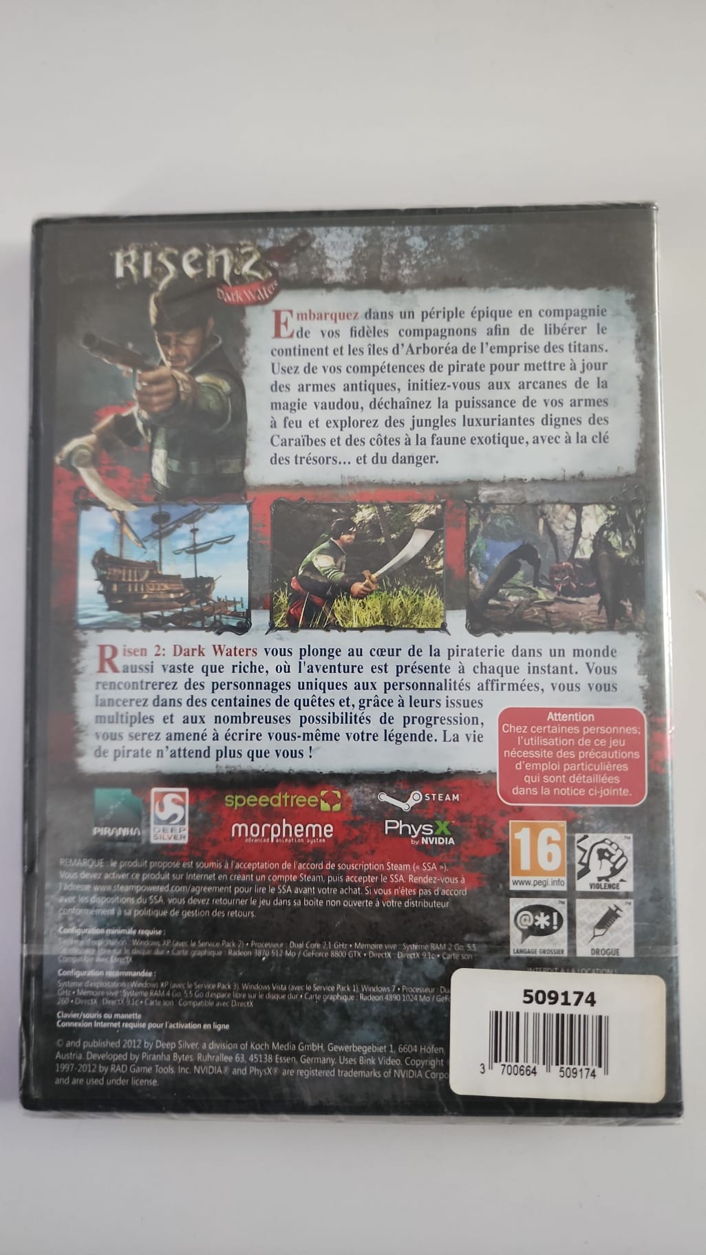Risen 2: Dark Waters – Jeu PC DVD-ROM – Deep Silver – Neuf – PEGI 16
