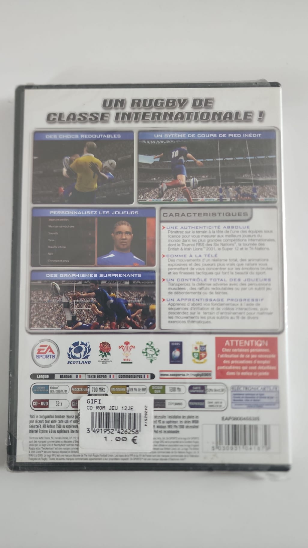 Rugby 2005 – Jeu PC CD-ROM français – EA Sports – Neuf