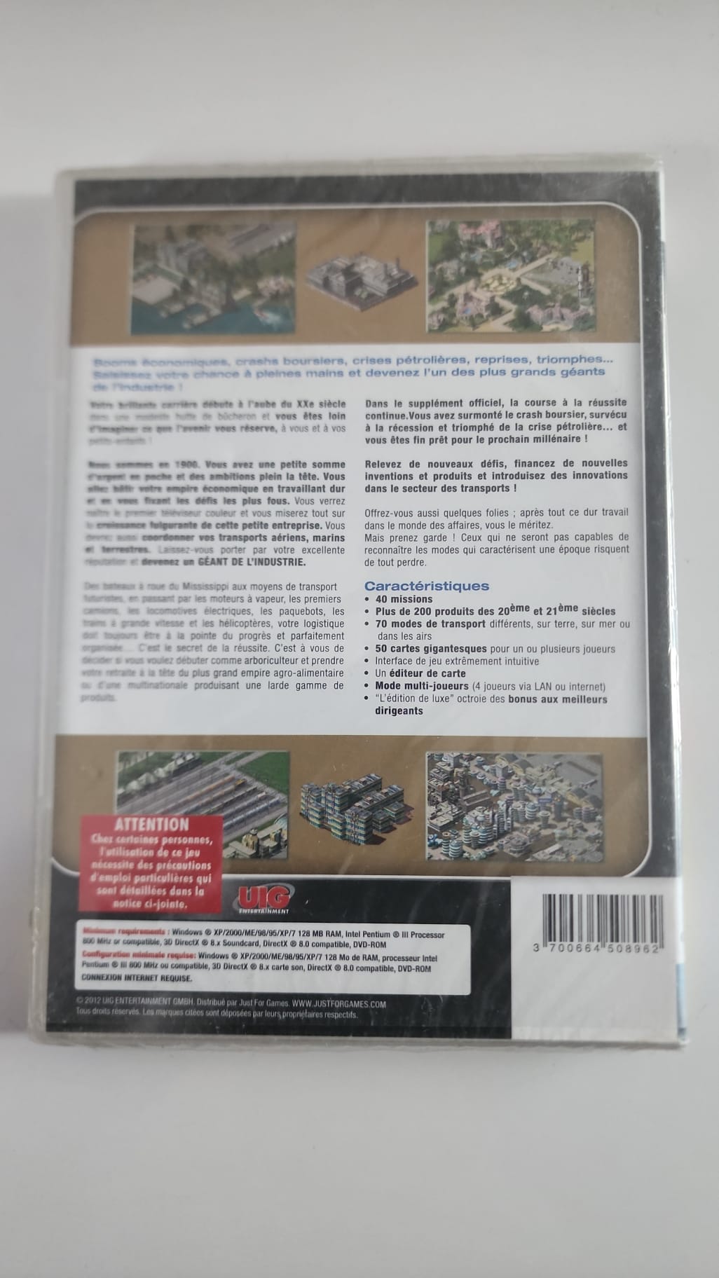 Pack 3 jeux PC – Agriculture Gold, Hôtel Giant 2 et Industry Giant II – Neuf