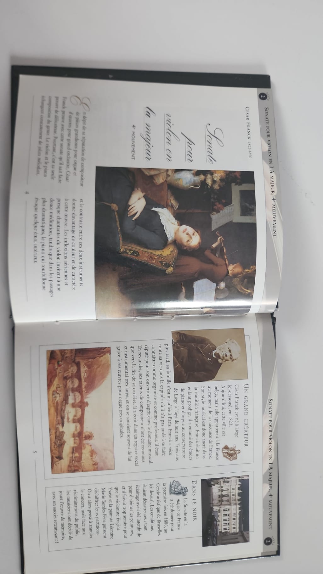 Sérénade pour cordes – pages du livre illustré