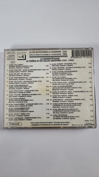 La Grande Évasion 1941–1944 – programme des 25 titres