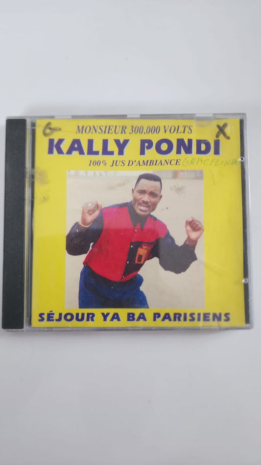 Kally Pondi – Séjour ya ba Parisiens, jaquette avant avec marques manuscrites