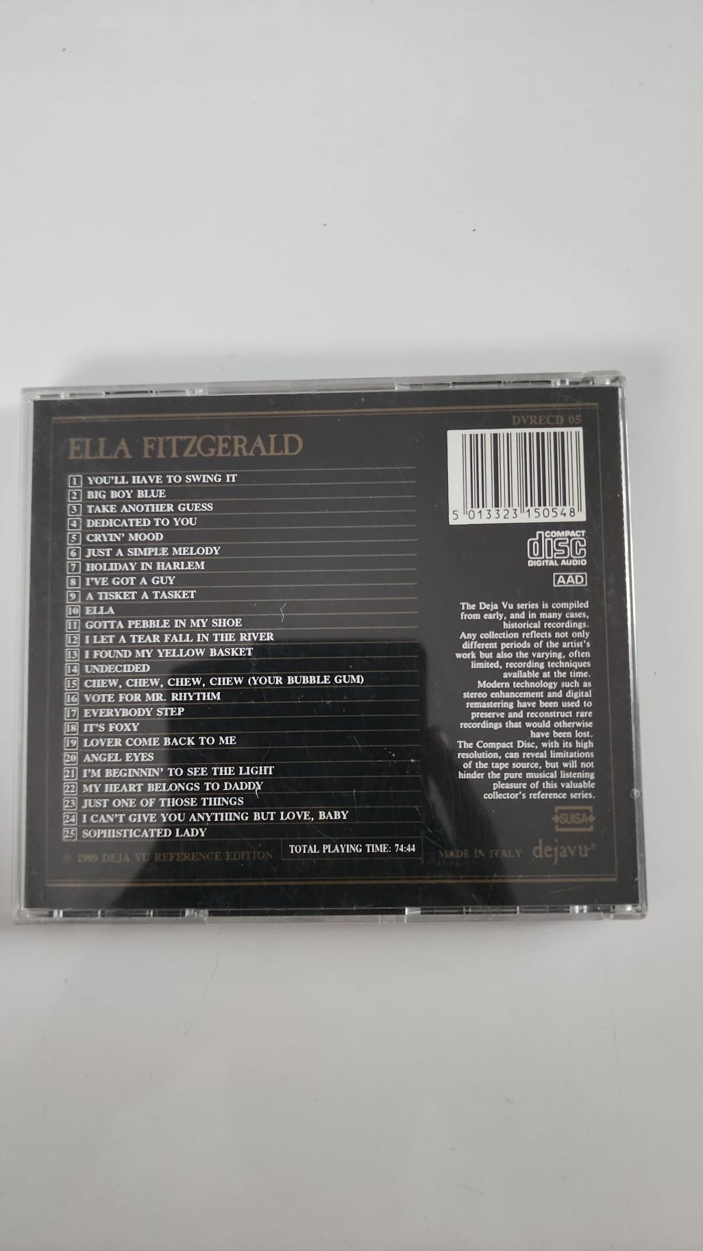 Ella Fitzgerald The Story – dos et liste des 25 titres