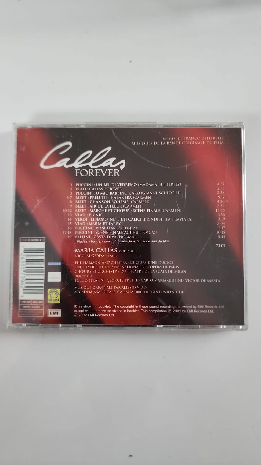 Callas Forever – Maria Callas – Bande originale du film – CD EMI