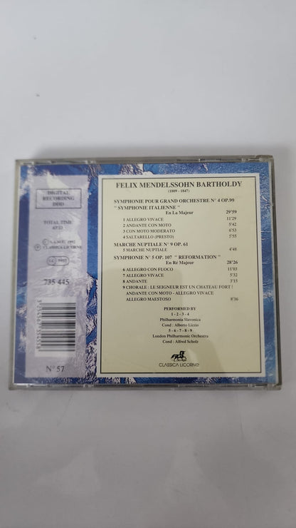 Mendelssohn Bartholdy – Symphonies Italienne et Réformation – CD