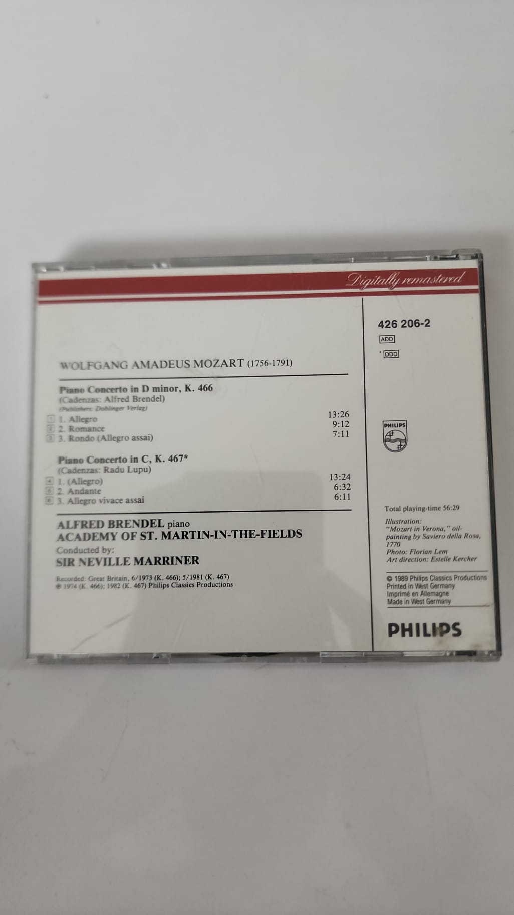 Mozart – Piano Concertos K.466 & K.467 – Alfred Brendel – CD Classique