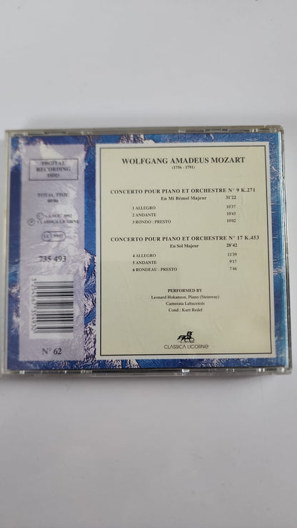 Mozart – Concertos pour piano n° 9 Jeune Homme et n° 17 – CD Classica Licorne