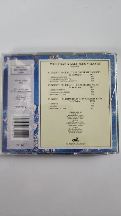 Mozart – Concertos pour flûte n° 1 et 2 et Concerto pour hautbois – CD Classica Licorne
