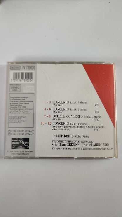Bach – Concertos pour violon, hautbois et cordes – Philip Bride – CD Pierre Verany