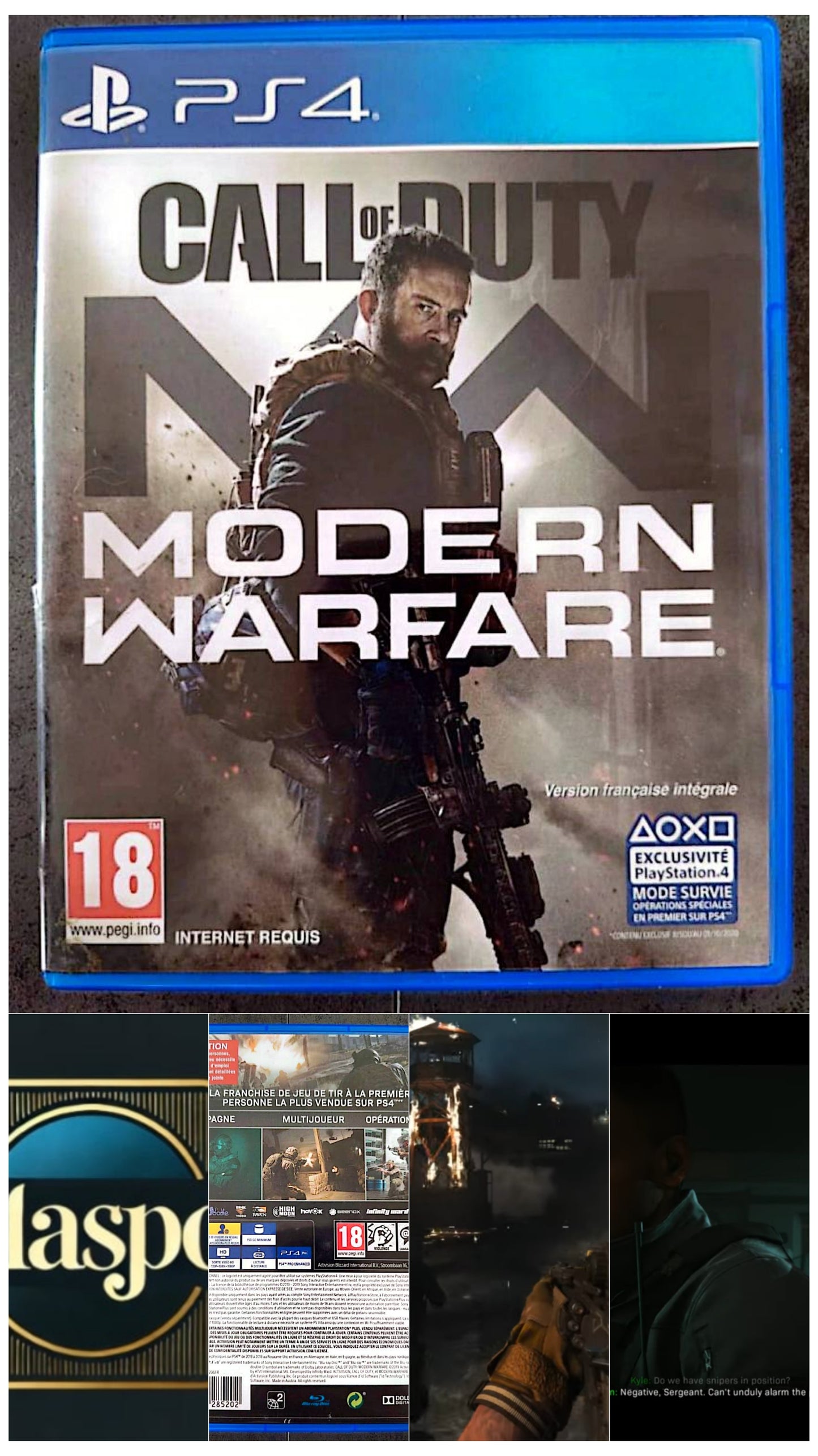 Jeu vidéo PS4 : call of duty modern Warfare