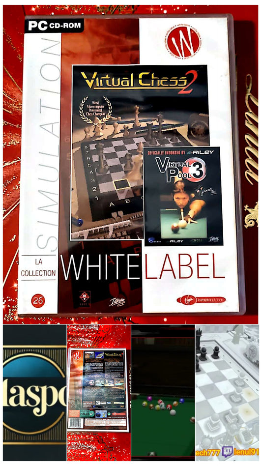 Jeu vidéo PC : simulation white label virtual chess 2 virtual pool 3 état
