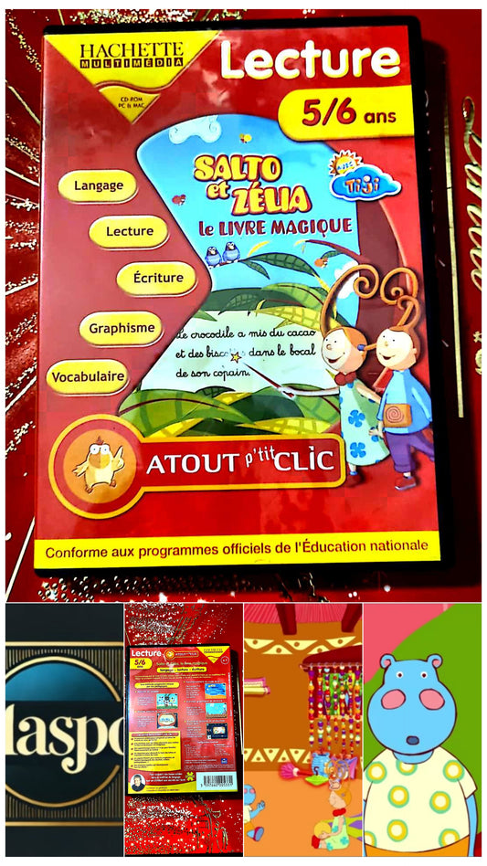 Jeu vidéo PC : hachette multimedia lecture 5/6ans salto et zelia magique atout ptit clic