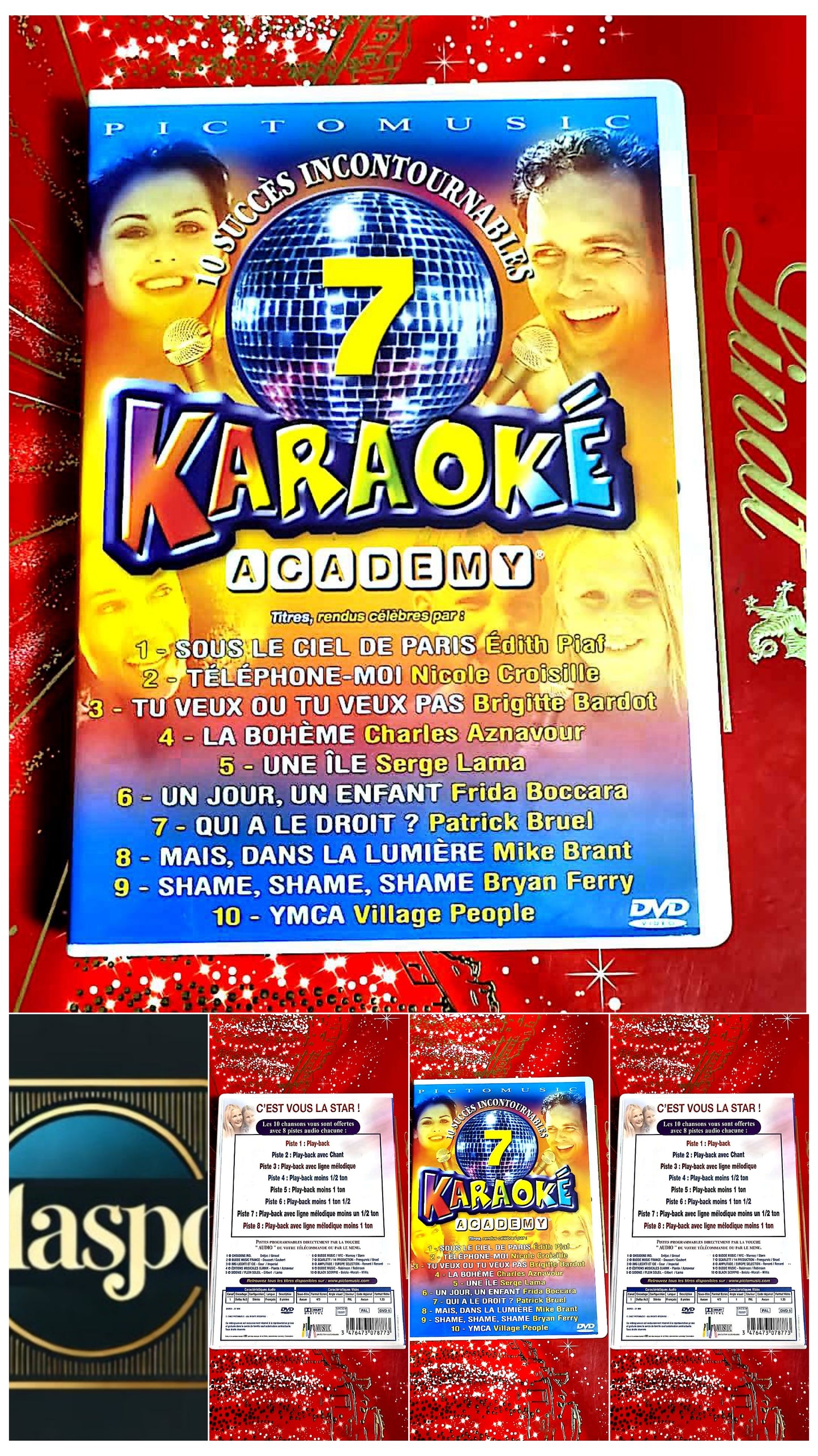 dvd 10 succes incontournables 7 karaoke academy