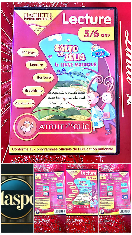 hachette multimedia lecture 5/6ans salto et zelia le livre magique atout ptit clic