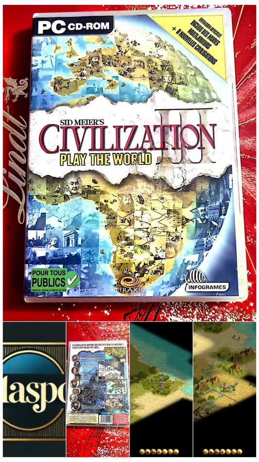 jeu pc sid meier's civilization III play the world vendu en bon etat par blaspo
