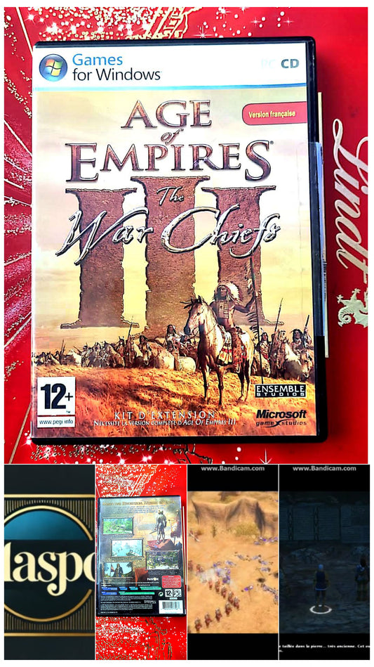 jeu pc ages of empires the warchiefs III vendu en bon etat par blaspo