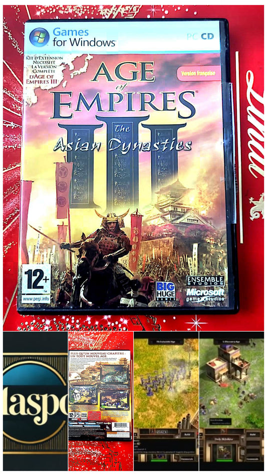 jeu pc ages of empires III the asian dynasties vendu en bon etat par blaspo