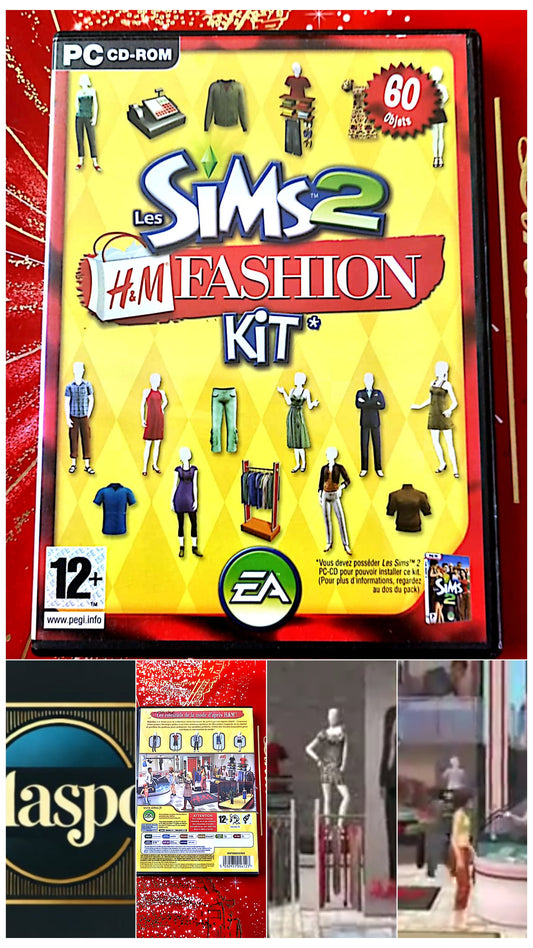 jeu pc les sims 2 h.m fashion kit vendu en bon etat par blaspo