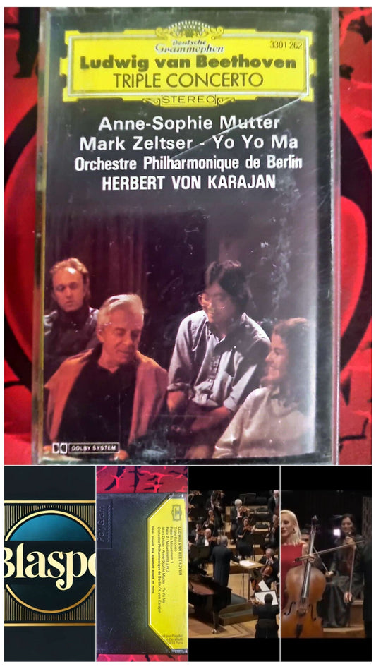 Cassette Audio Beethoven – Triple Concerto – Karajan – Deutsche Grammophon cassette audio