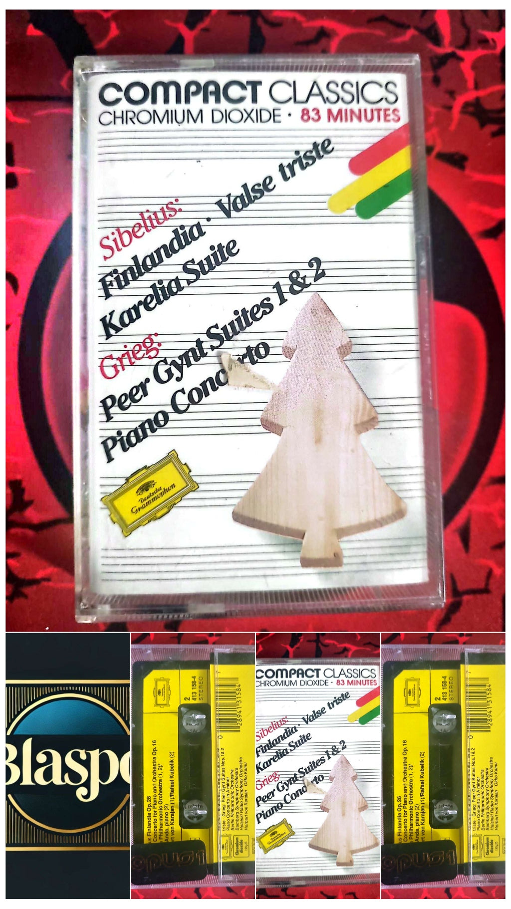 Cassette Audio Sibelius & Grieg – Finlandia – Peer Gynt Suites – Deutsche Grammophon cassette audio